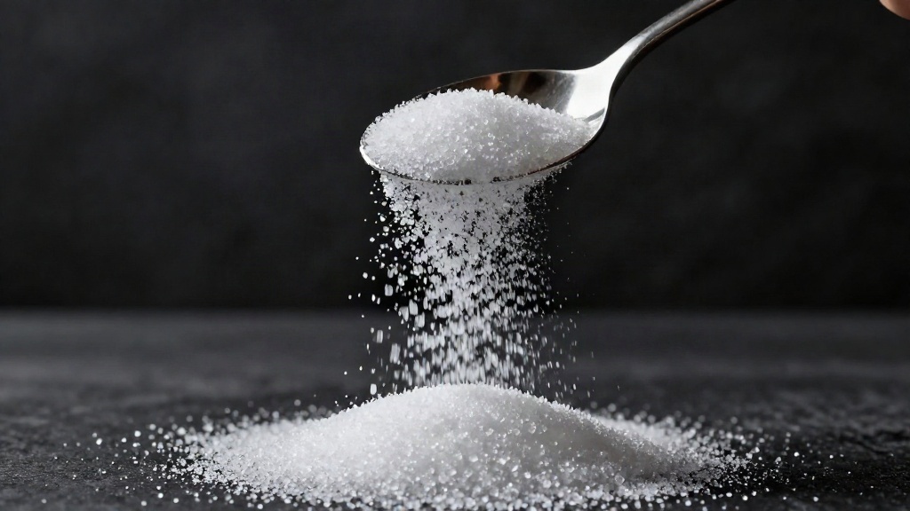 Raw sugar crystals